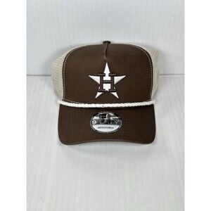 New Era Houston Astros MLB 9FORTY A-Frame Trucker Adjustable Rope Hat Cap NWT